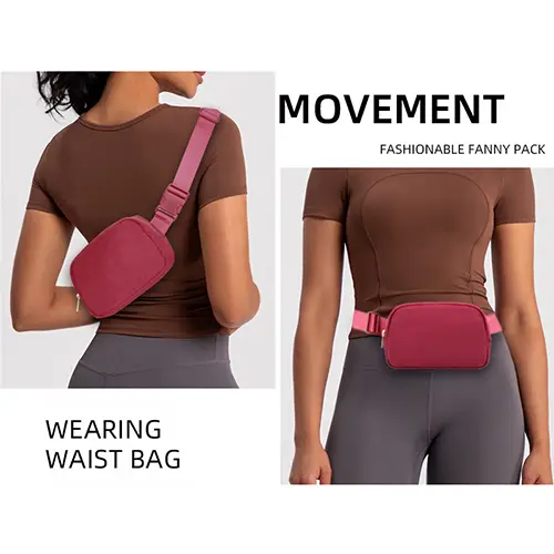 Versatile Compact Waist Bag with Adjustable Strap and Sleek Design